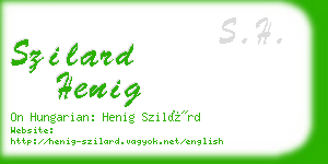 szilard henig business card